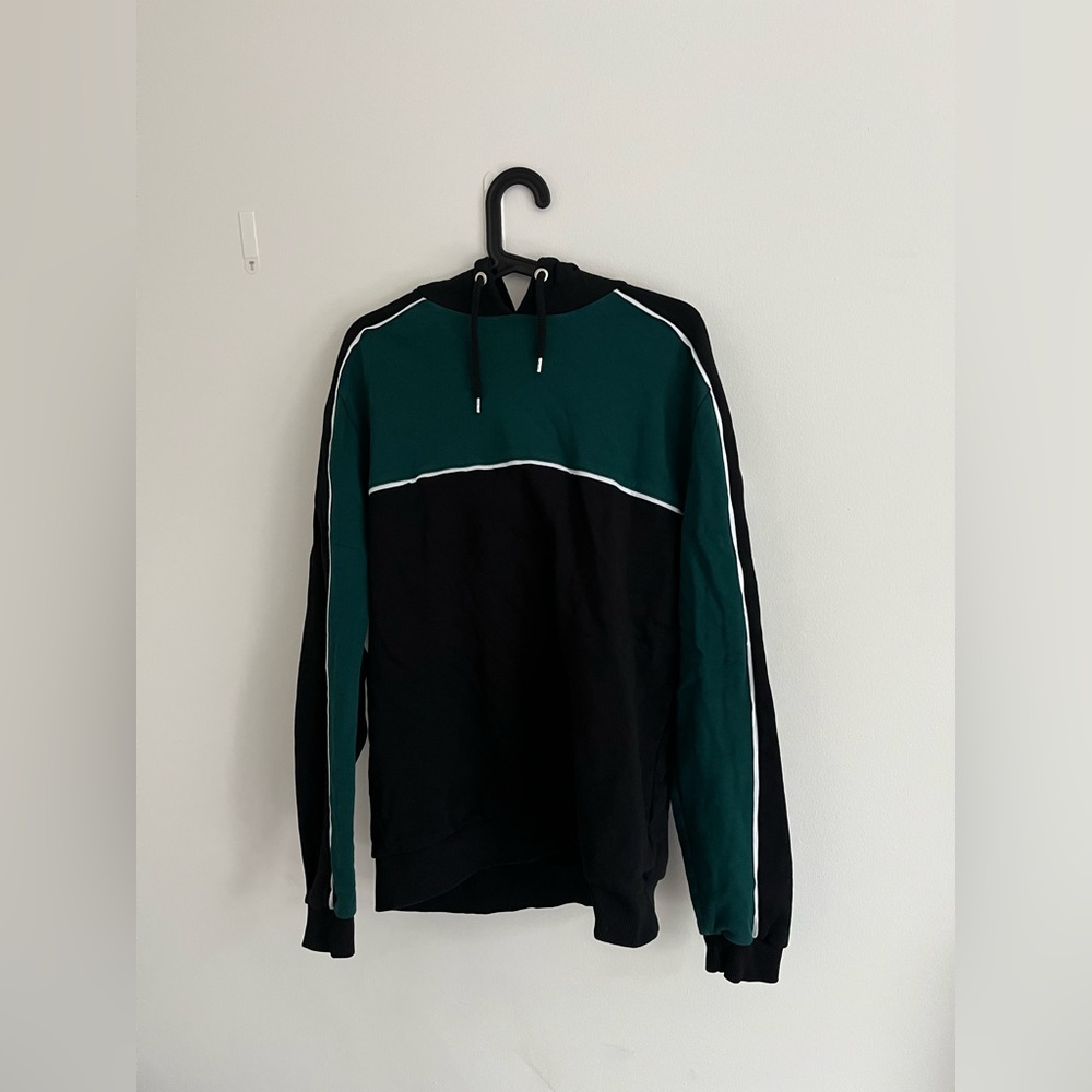 ASOS Black and Green two toned hoodie